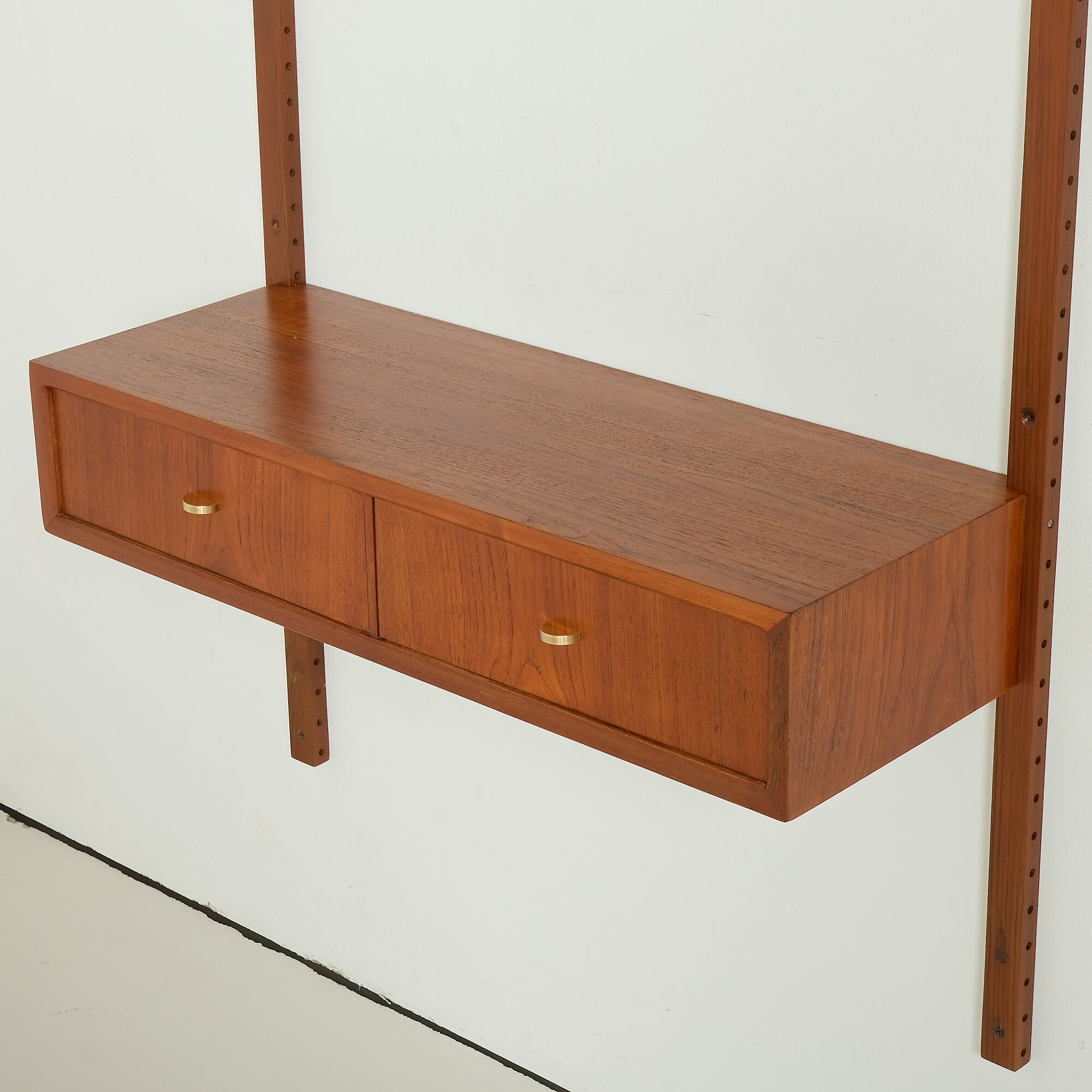 Scandinavian vintage wall unit with a console in the style of Poul Cadovius, 1960s