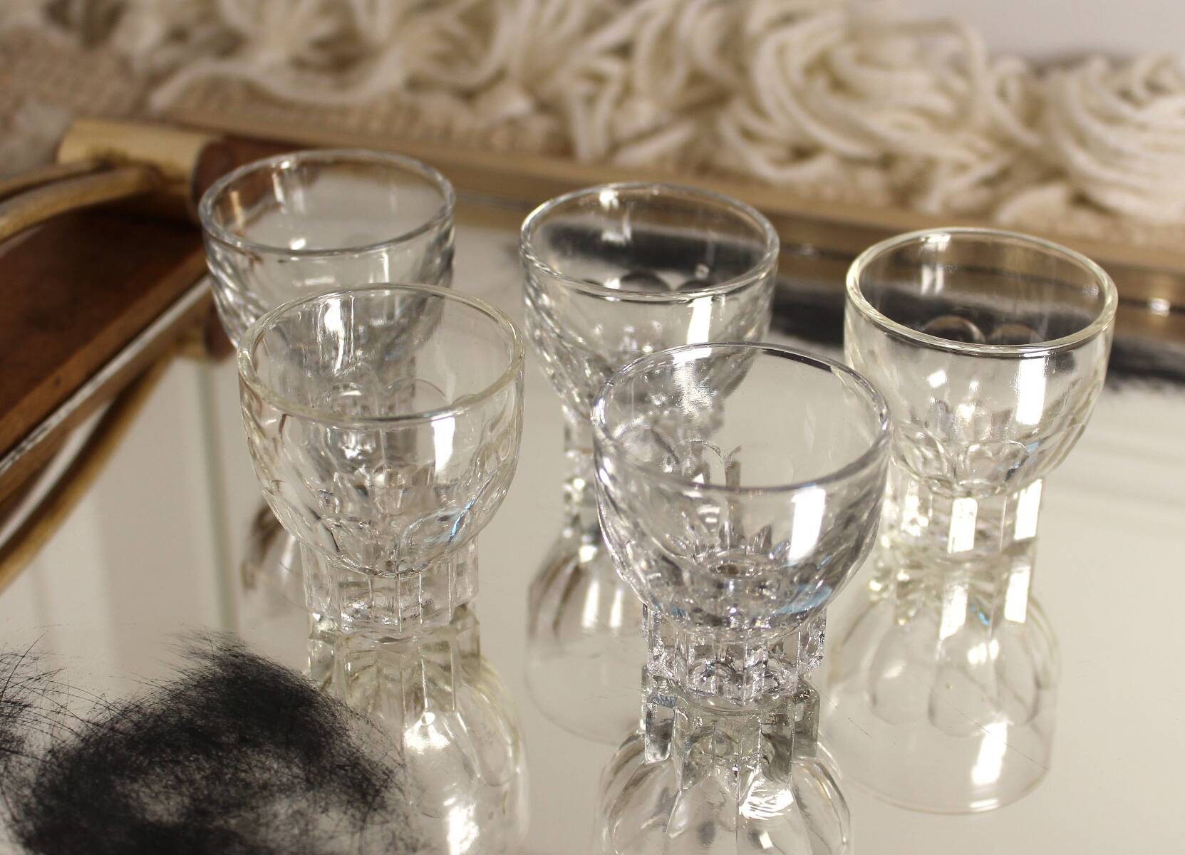 Set of 5 Liqueur or Shot Glasses - Art Deco 1940 certified