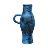 Pitcher - vase by Jacques Blin blue 1950