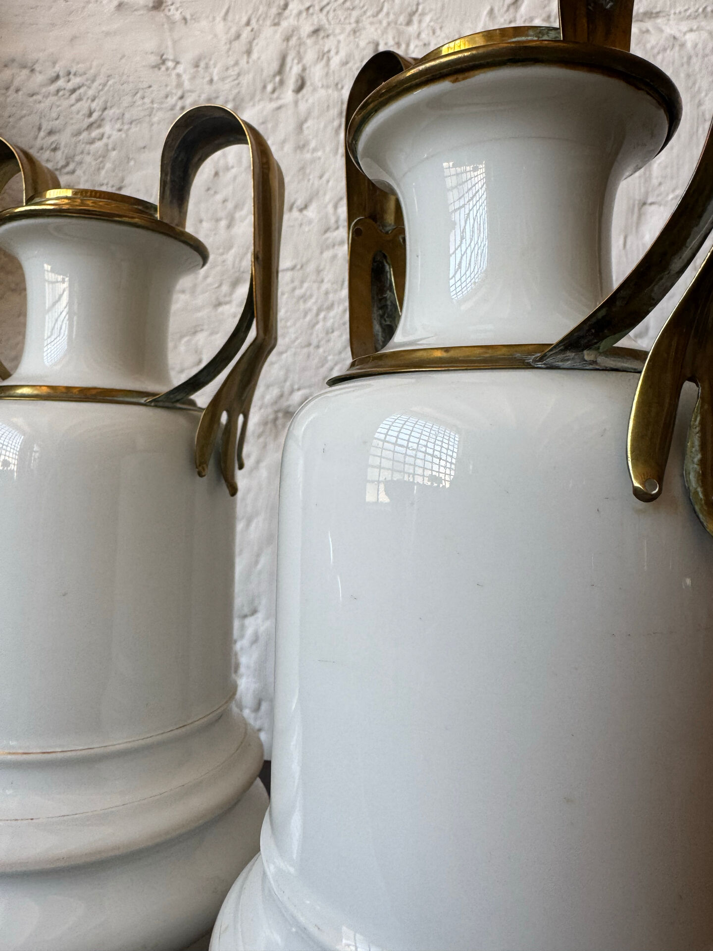 Old Paris porcelain vases from the 19th century