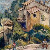 Tableau "Vielles maisons à Cagne"
