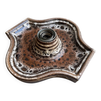 Vintage Fat Lava ceramic Hustadt Leuchten wall lamp