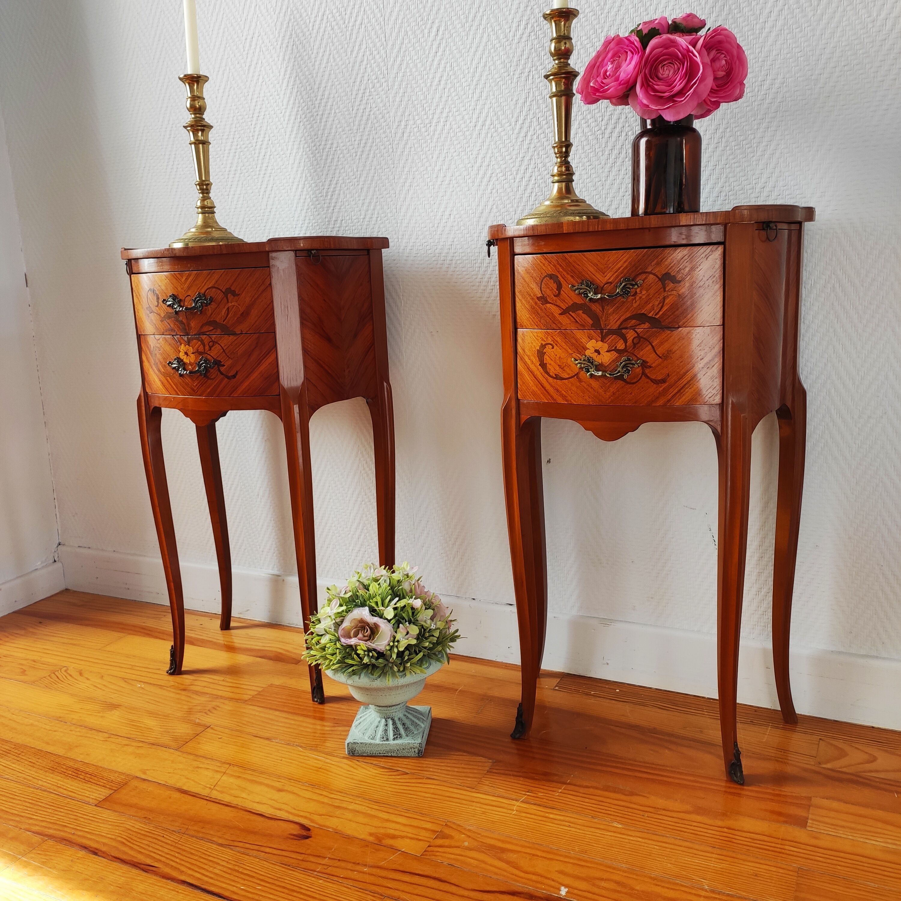 Pair of Louis XV style bedside tables