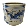 Brush holder Bitong porcelain white blue dragons china XVIII