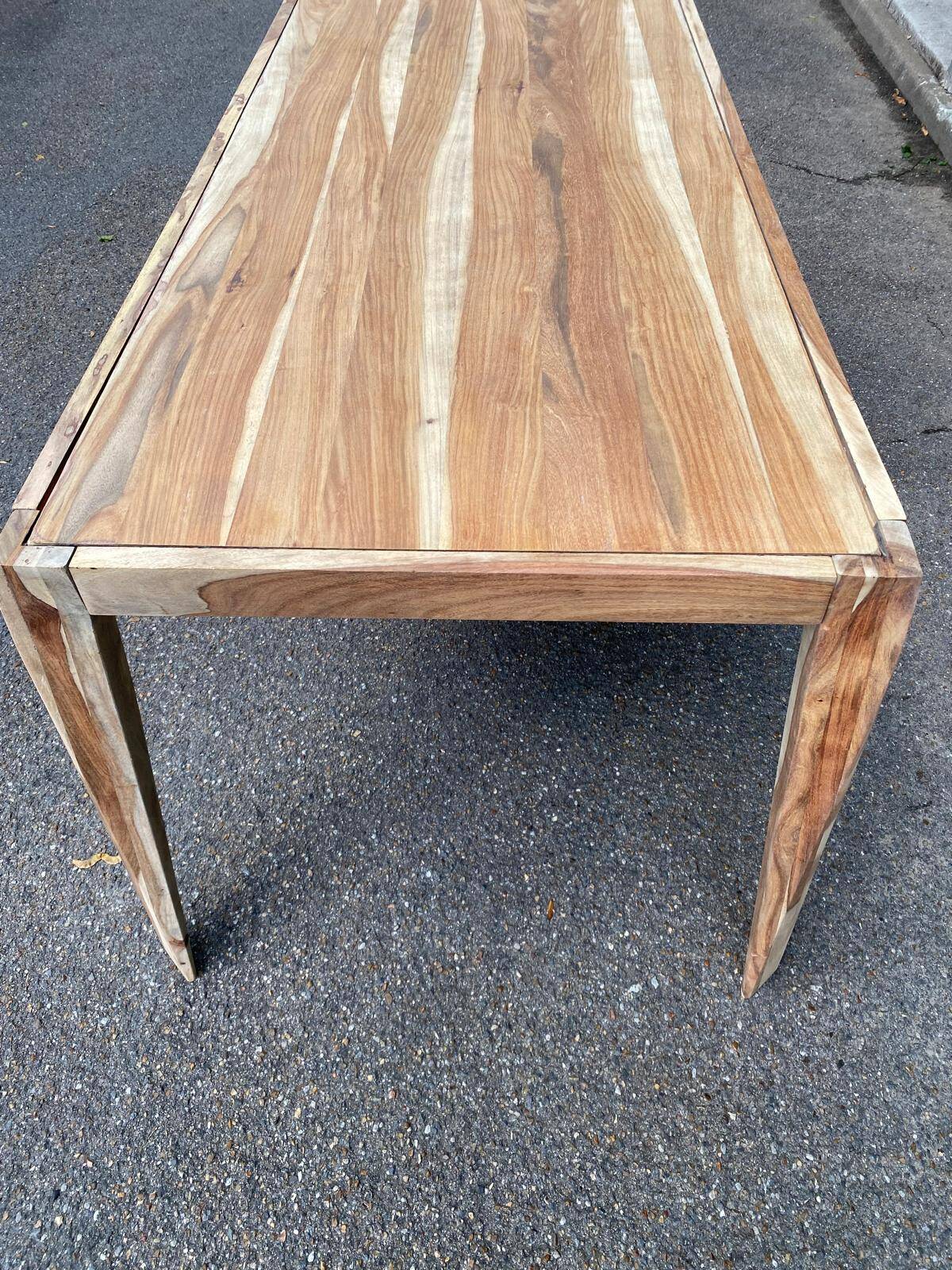 Dining table 175x80 renovated in raw solid acacia Tikamoon 6/8 people