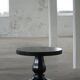 Dining table / round console in Danish Art Deco style in blackened oak, early 20th century.