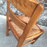Maison Regain, duo of solid elm chairs, vintage seating furniture