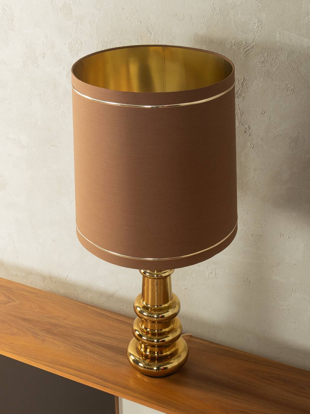 1970s Glass Table Lamp