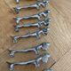 Knife doors dog basset / dachshund silver metal