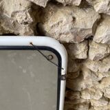 White tubular metal frame mirror