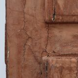 Large 17th century Monastery doors in terracotta lacquered oak, Portugal