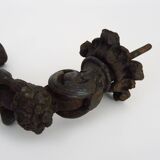 Ancien heurtoir de porte ange Chérubin en fonte, XIXème siècle