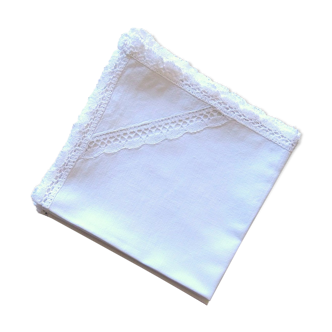 Set of 6 antique linen napkins and embroidery