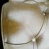 Canapé Chesterfield 2 places en cuir vert