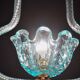 Blu acquamarine Murano glass chandelier by Barovier e Toso, 1940s