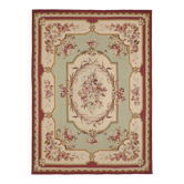 Handmade European Vintage Aubusson Kilim 265 cm x 370 cm