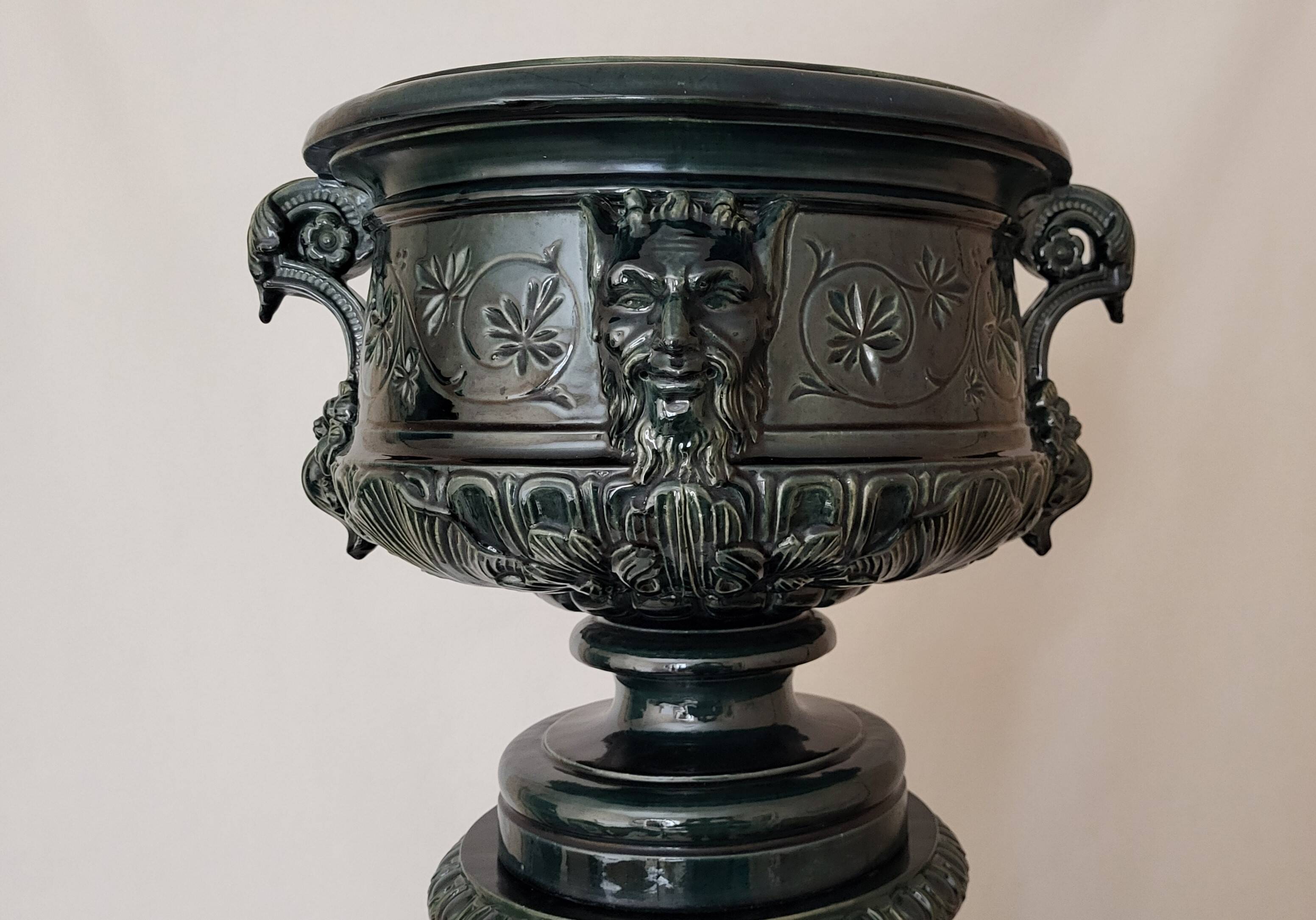 Column and its flowerpot by Johann Peter Gréber (1820-1898)