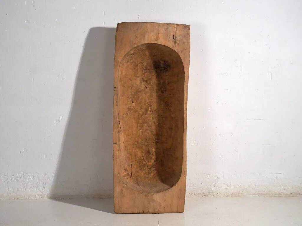 Antique solid wood trough (c.1900) #5