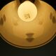 Vintage green and yellow enamel pendant light in good condition