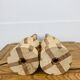 Pair of vintage turned wood lamps