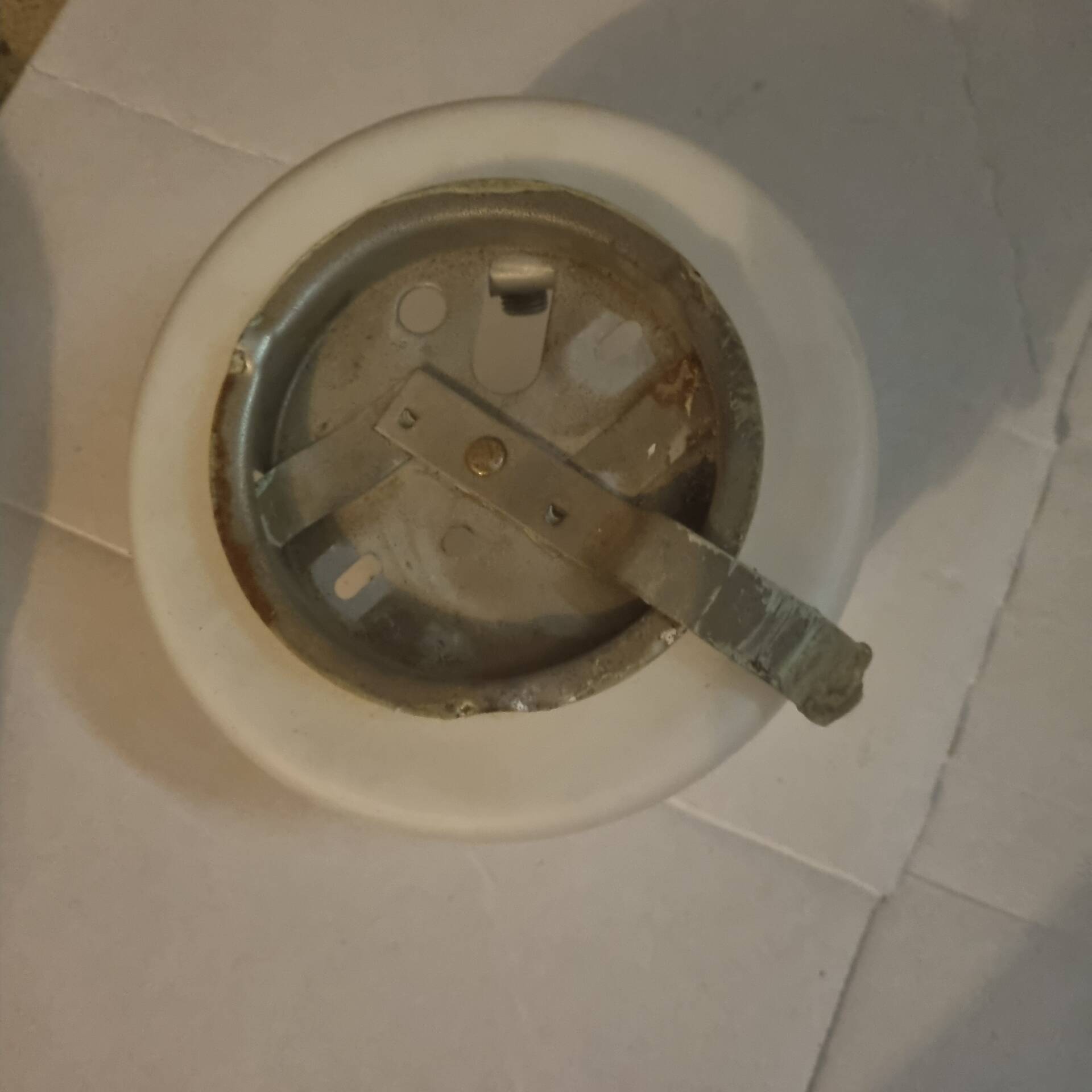 Plafonnier opaline blanche de 1970