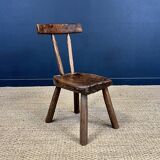 Set of benches and chairs, primitive folk art, 1900s France