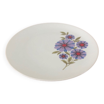 Plat en porcelaine motifs fleurs Bavaria Germany