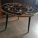 Tripod glass coffee table 1960