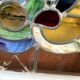 Double doors of passage in stained glass Art Deco XX century