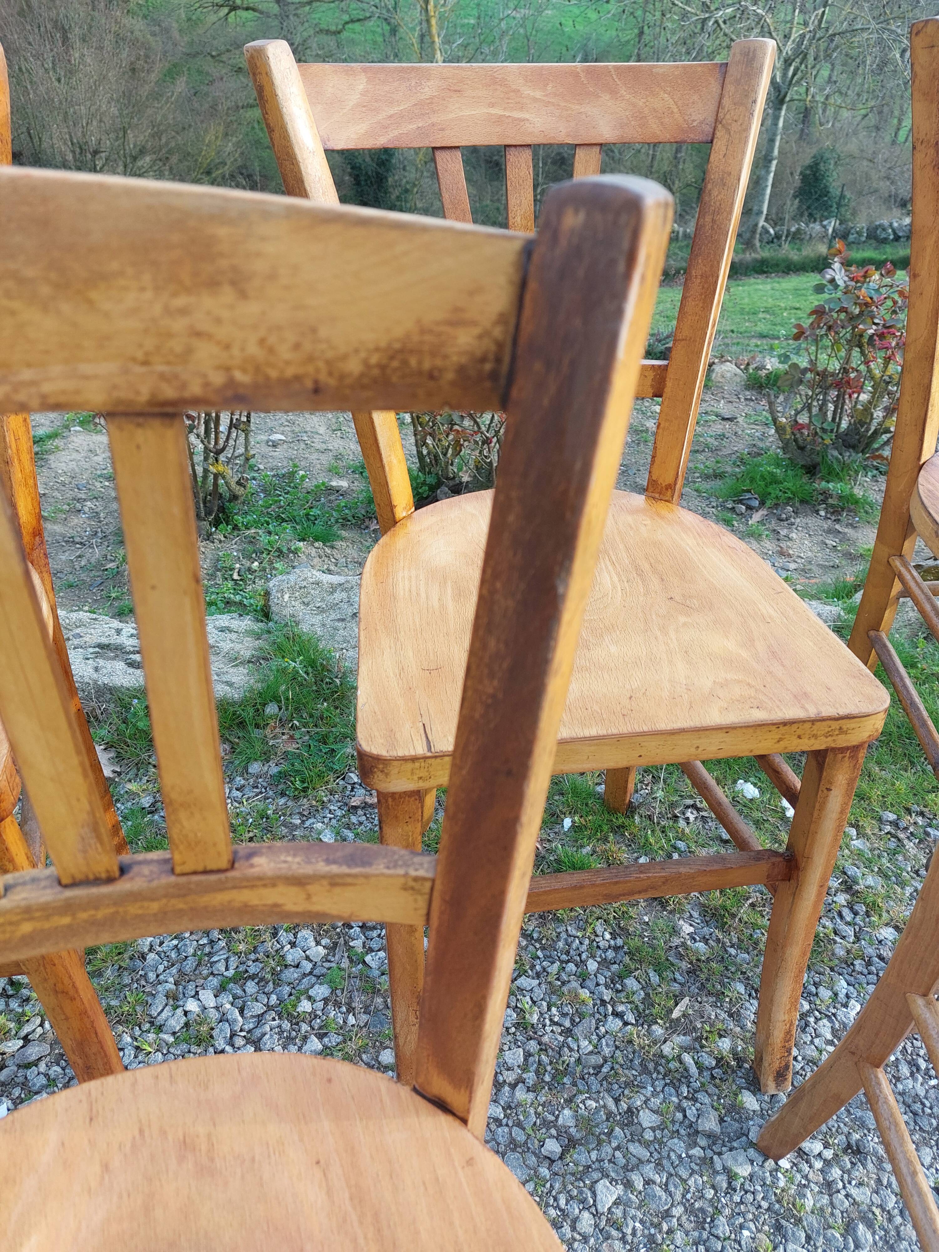 5 bistro chairs, brand Luterma France