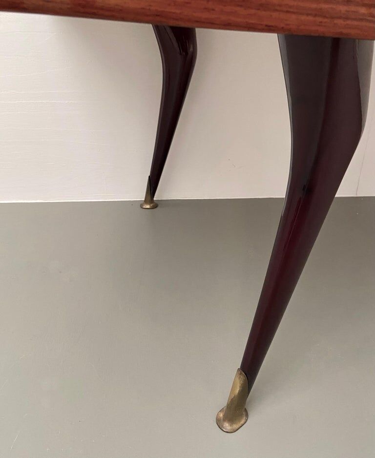 Wooden credenza with mirror Vittorio Dassi Italy 1960