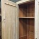 Antique wardrobe, kitchen cabinet, pinewood, creamy white
