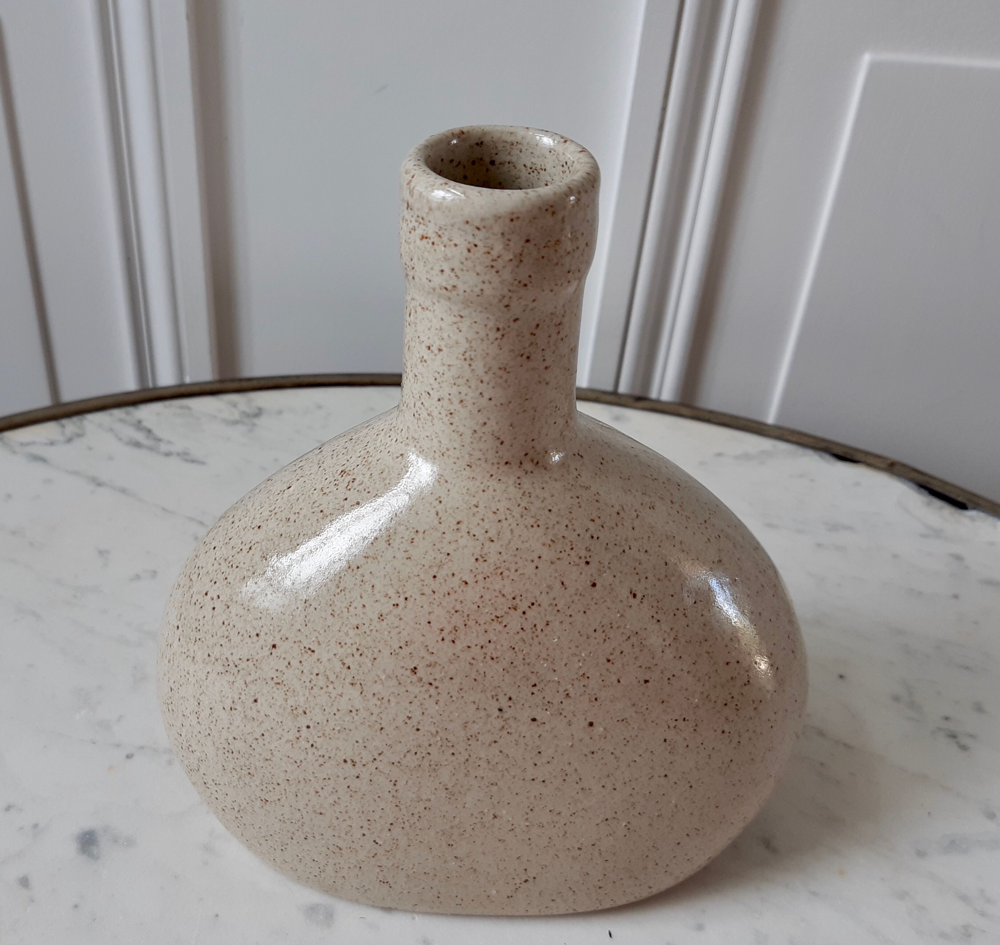 Vintage beige sandstone vase