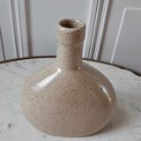 Vase en grès beige vintage