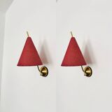 Ensemble de 2 appliques murales en laiton de Rupert Nikoll