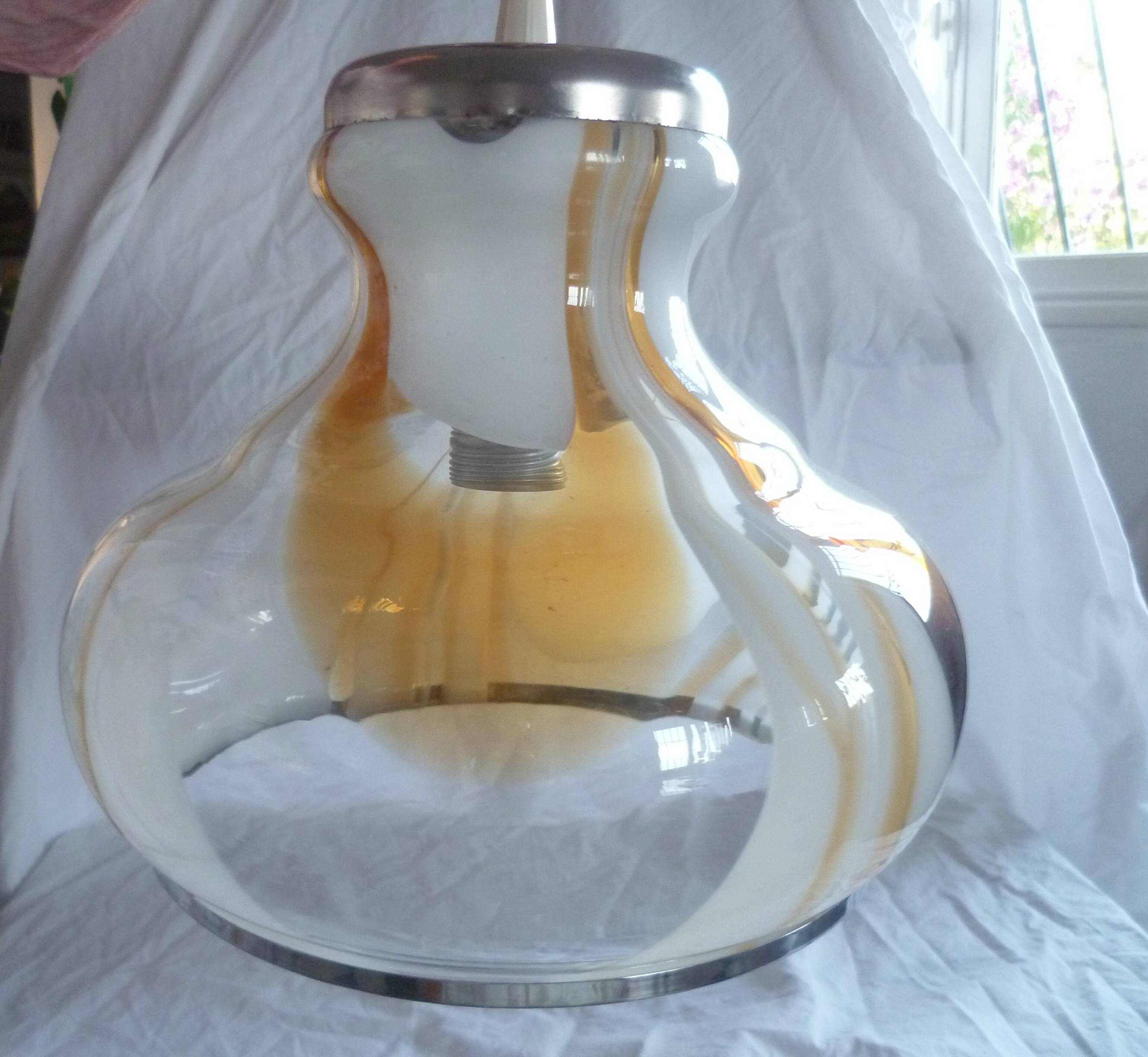 Murano glass ceiling light chandelier Space Age 70's design rolly vintage
