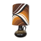 Bedside lamp candle holder Tampico fabric 70s