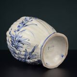 Vintage blue ceramic vase from Bassano, Italy, 1970s.