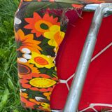 Vintage 70s floral sun lounger