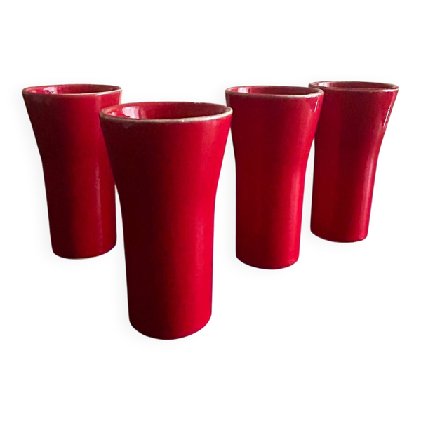 4 gobelets en céramique Poët Laval