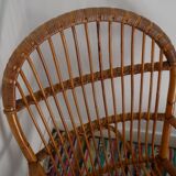 Armchair in rattan of the 1960s