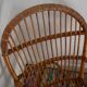 Armchair in rattan of the 1960s