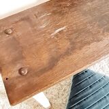 Old wooden and metal bench