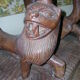 Carved table made of African ironwood.