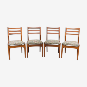 Ensemble de quatre chaises de salle à manger du milieu du siècle, Tchécoslovaquie, années 1960