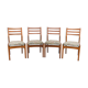 Ensemble de quatre chaises de salle à manger du milieu du siècle, Tchécoslovaquie, années 1960