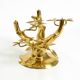 70s coffee table, model Bonsai by Willy Daro, made of brass and fire-gilded