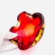 Murano Sommerso Red & Yellow Dish - Flavio Poli - circa 19