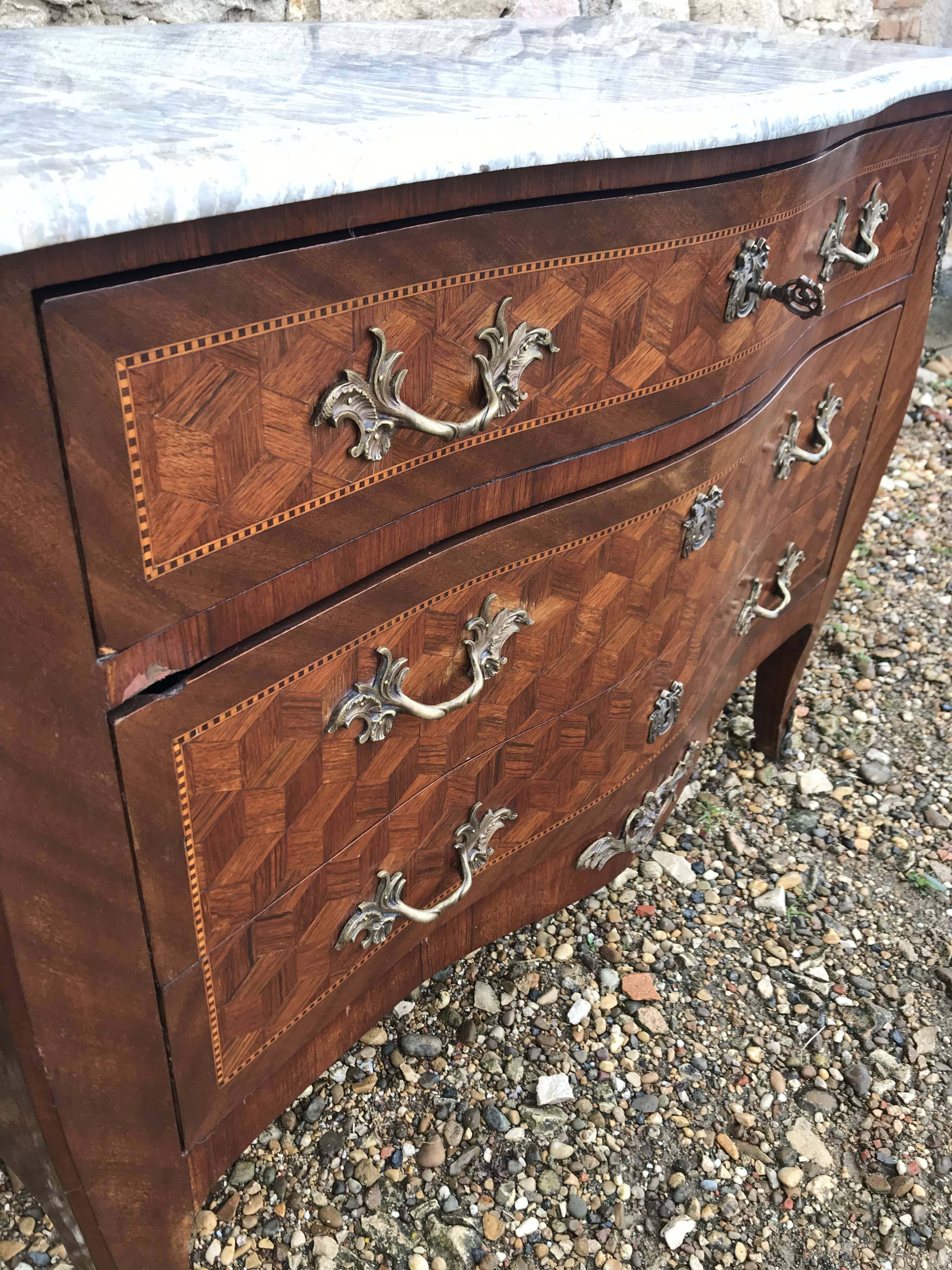 Commode Louis XV Bois de rose
