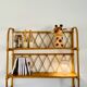 Vintage rattan shelf